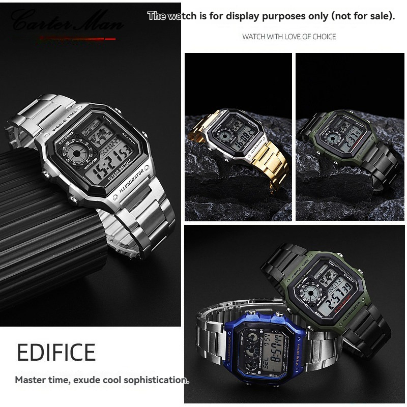 18mm Stainless Steel Watch Band for Casio AE1200 AE1300