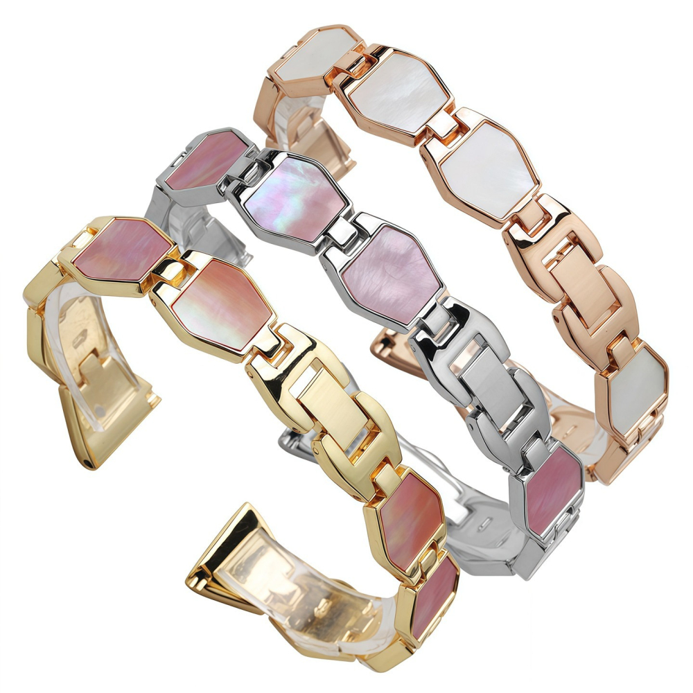 Replacement 16mm Stainless Steel Bracelet for Fiyta Clover LA8262/LA8562/LA862005