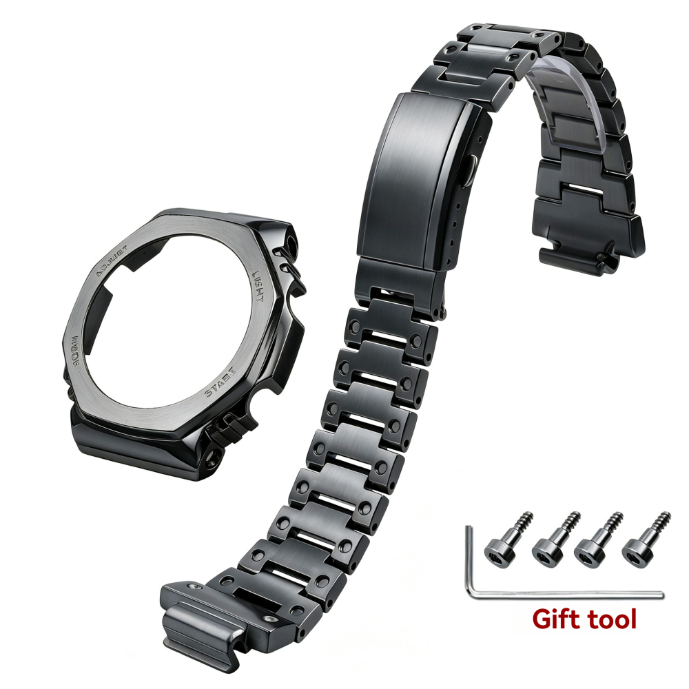 Full Metal Mod Kit for Casio GM-2100 GBM-2100 – Stainless Steel Case & Bracelet