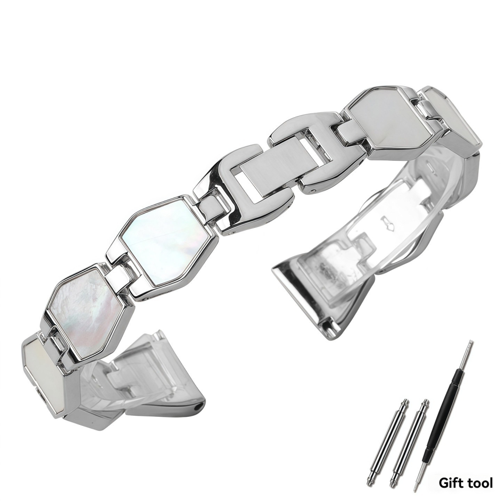 Replacement 16mm Stainless Steel Bracelet for Fiyta Clover LA8262/LA8562/LA862005