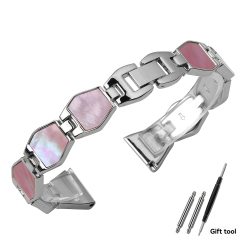 Steel color pink mother of pearl