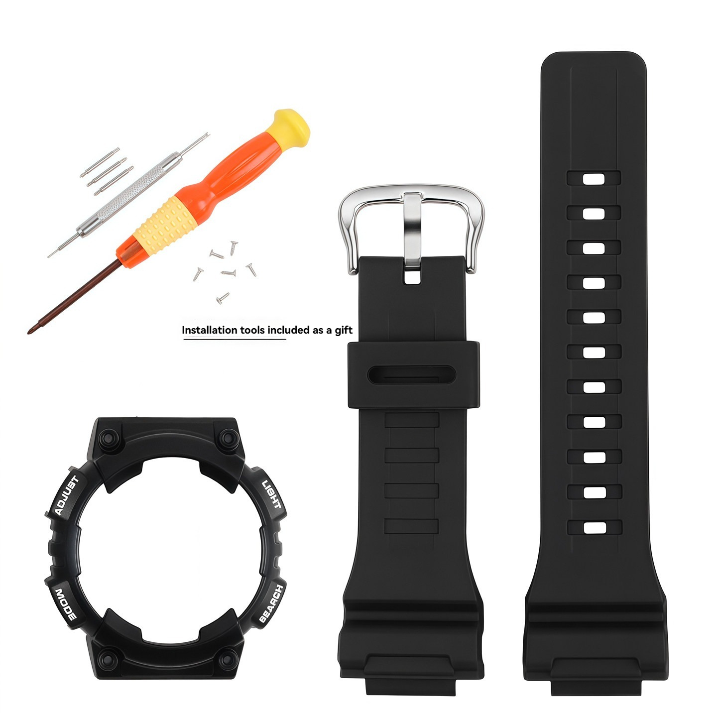Replacement Silicone Strap & Case Set for Casio AQ-S810W