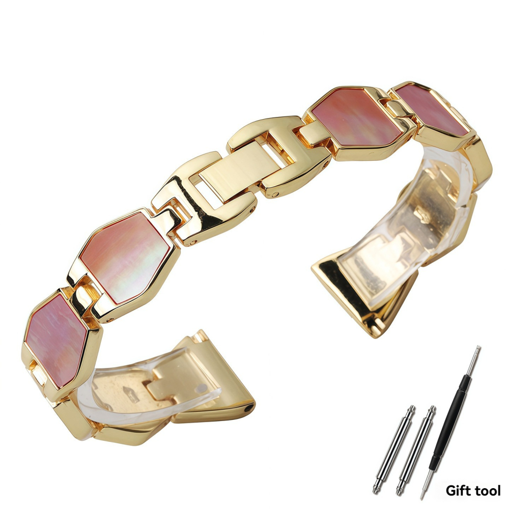 Replacement 16mm Stainless Steel Bracelet for Fiyta Clover LA8262/LA8562/LA862005