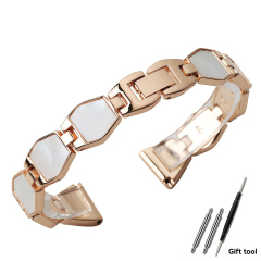 Rose gold white mother of pearl