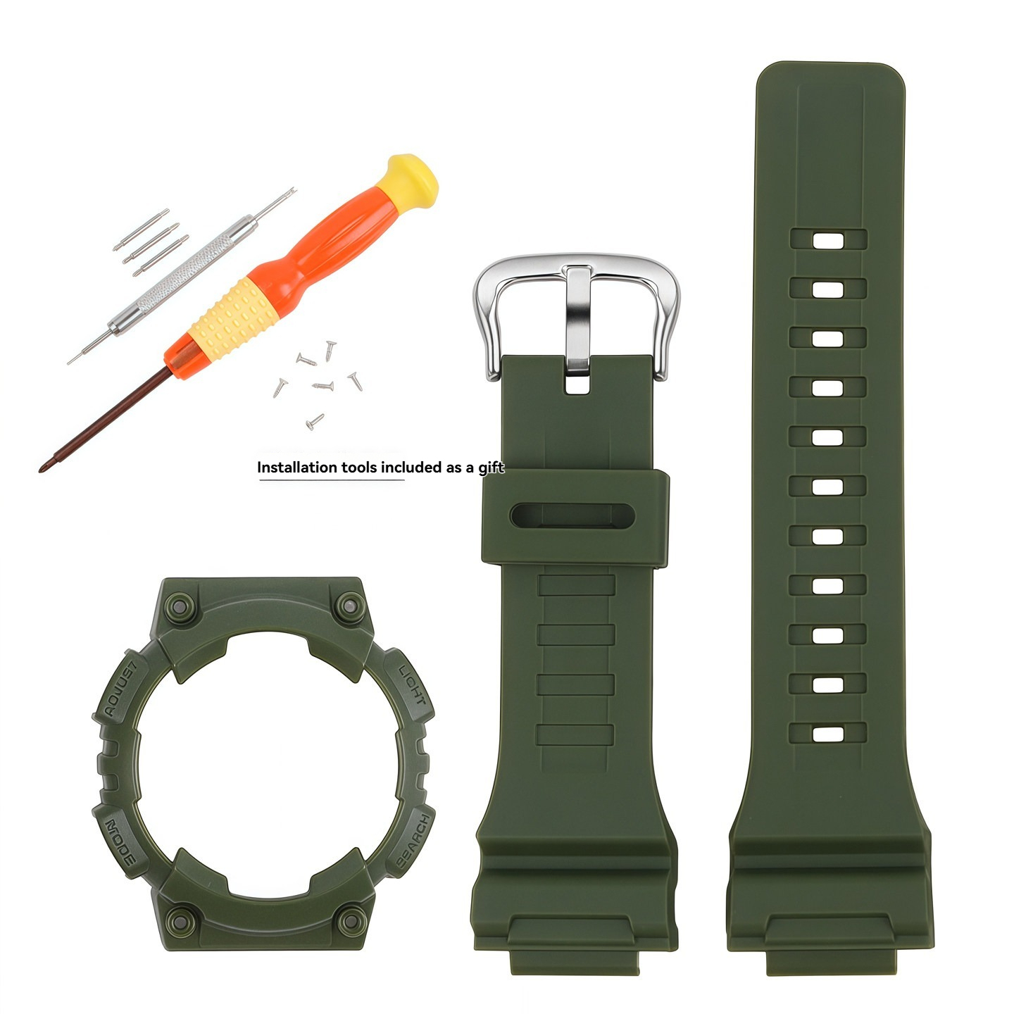 Replacement Silicone Strap & Case Set for Casio AQ-S810W