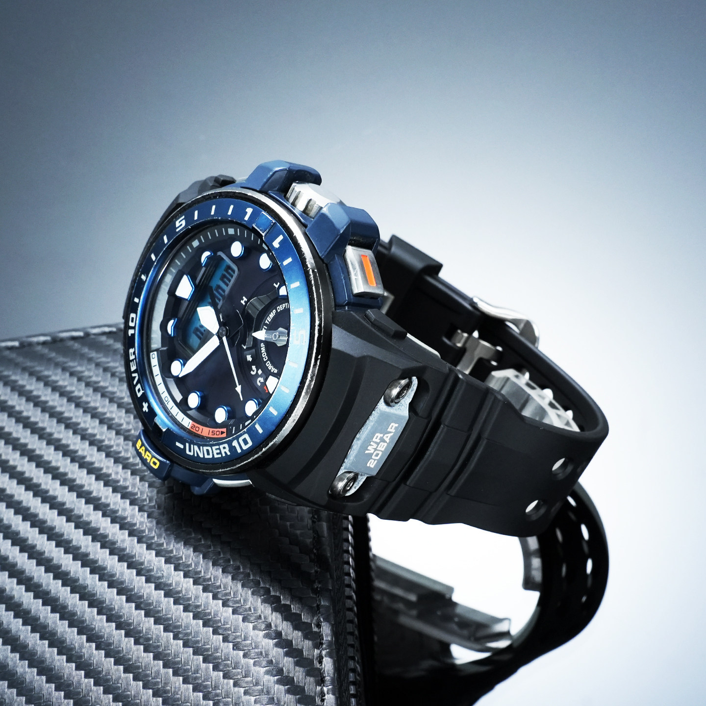 Resin Watch Band for Casio 5477 GWN-Q1000 Gulfmaster