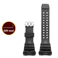 Black - Silver Buckle Silicone Ring