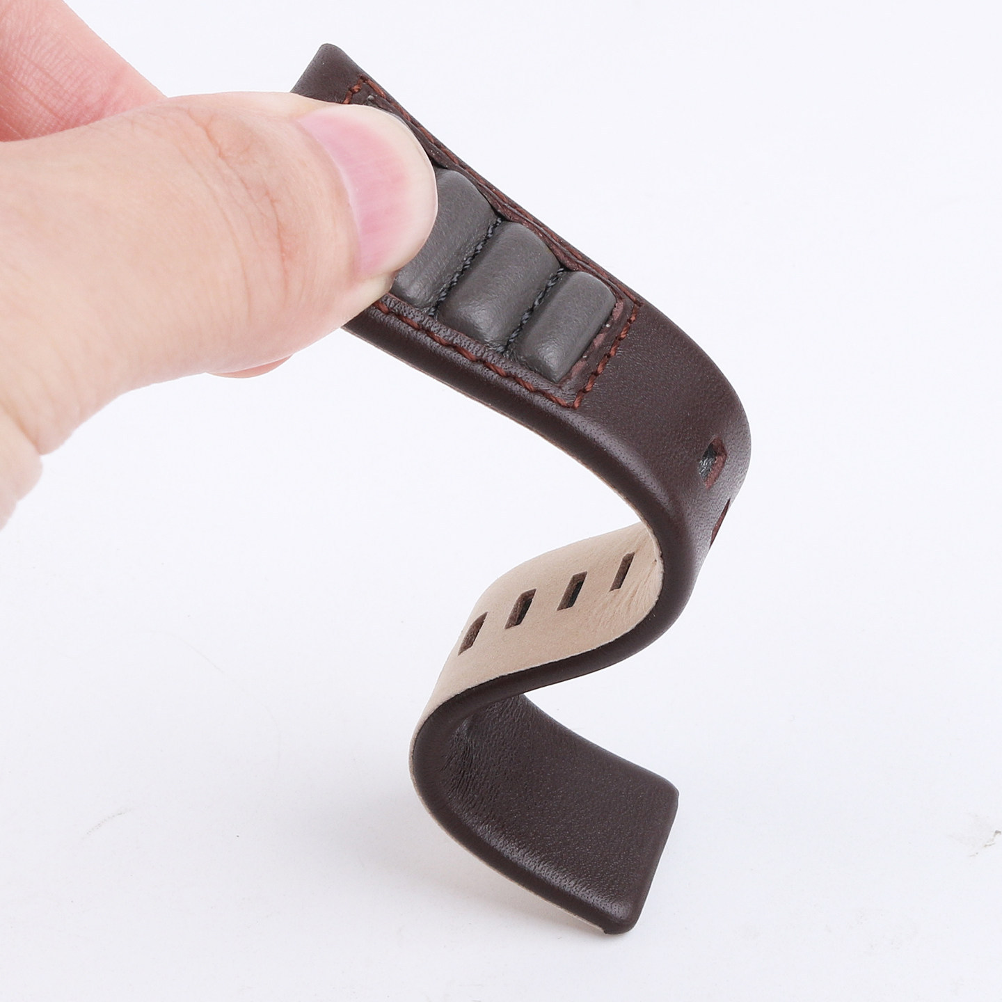 30mm Genuine Leather Watch Band for Diesel DZ7313 DZ7395