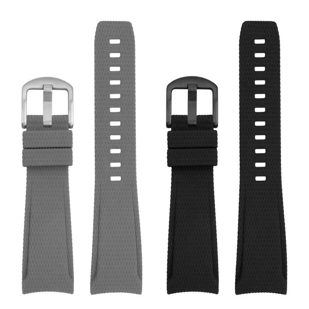 20mm/22mm Curved End Quick Release FKM Rubber Watch Band