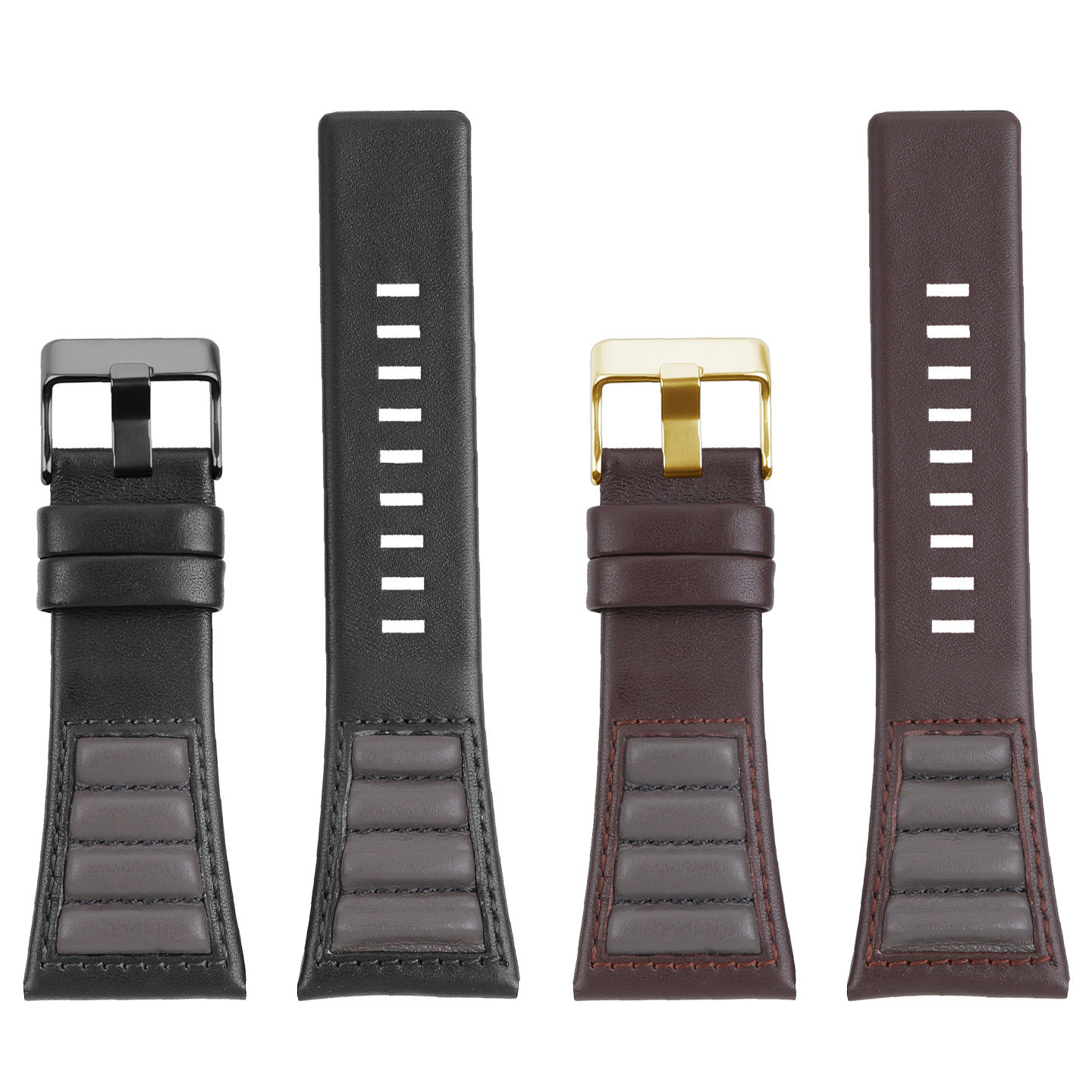 30mm Genuine Leather Watch Band for Diesel DZ7313 DZ7395