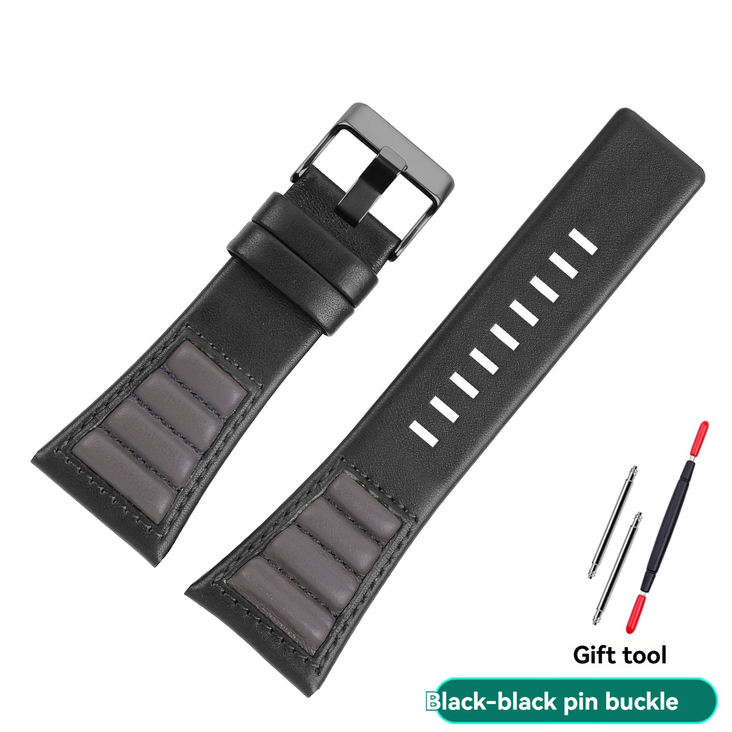 30mm Genuine Leather Watch Band for Diesel DZ7313 DZ7395