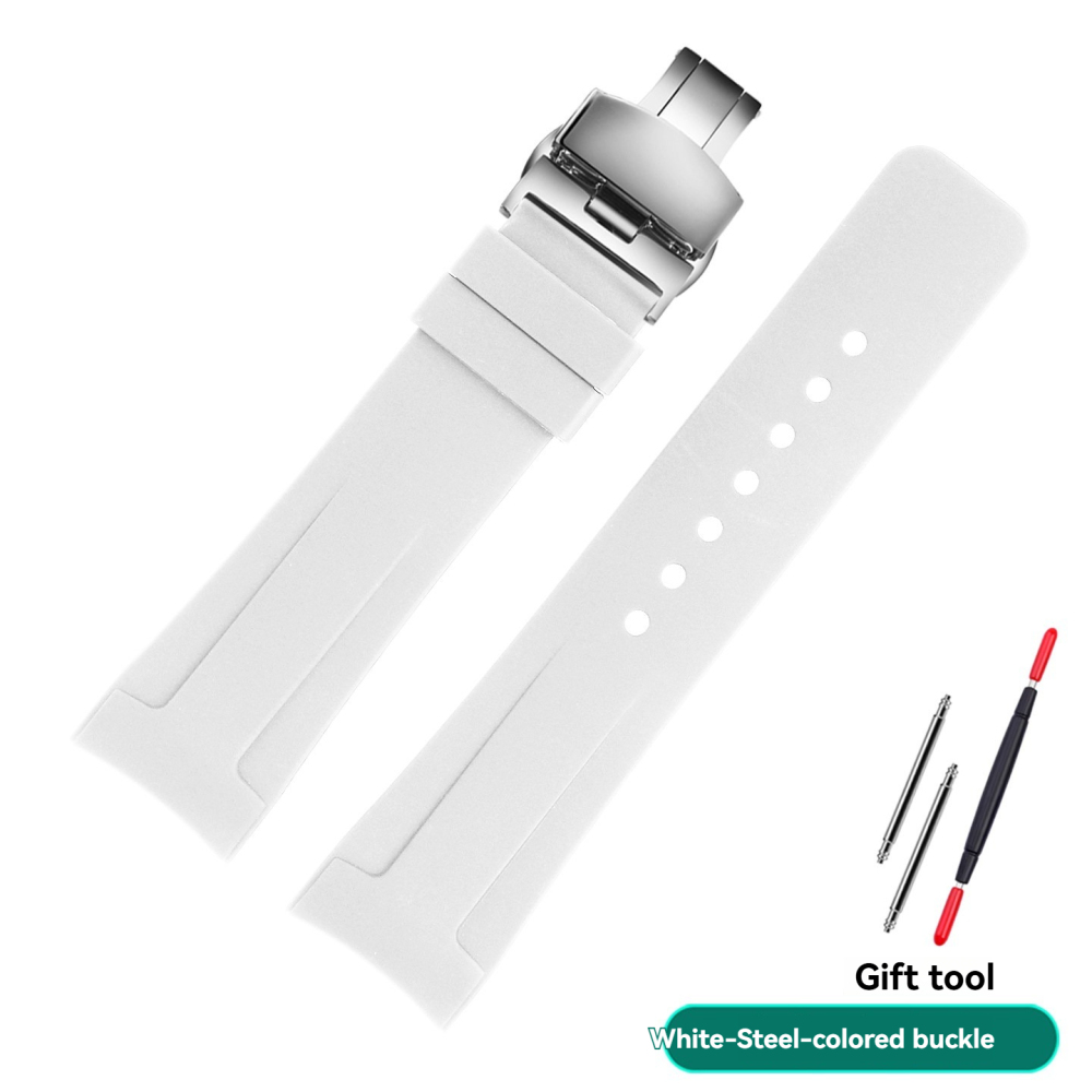 20mm/23mm Curved End Silicone Watch Band for Gucci Dive YA136204