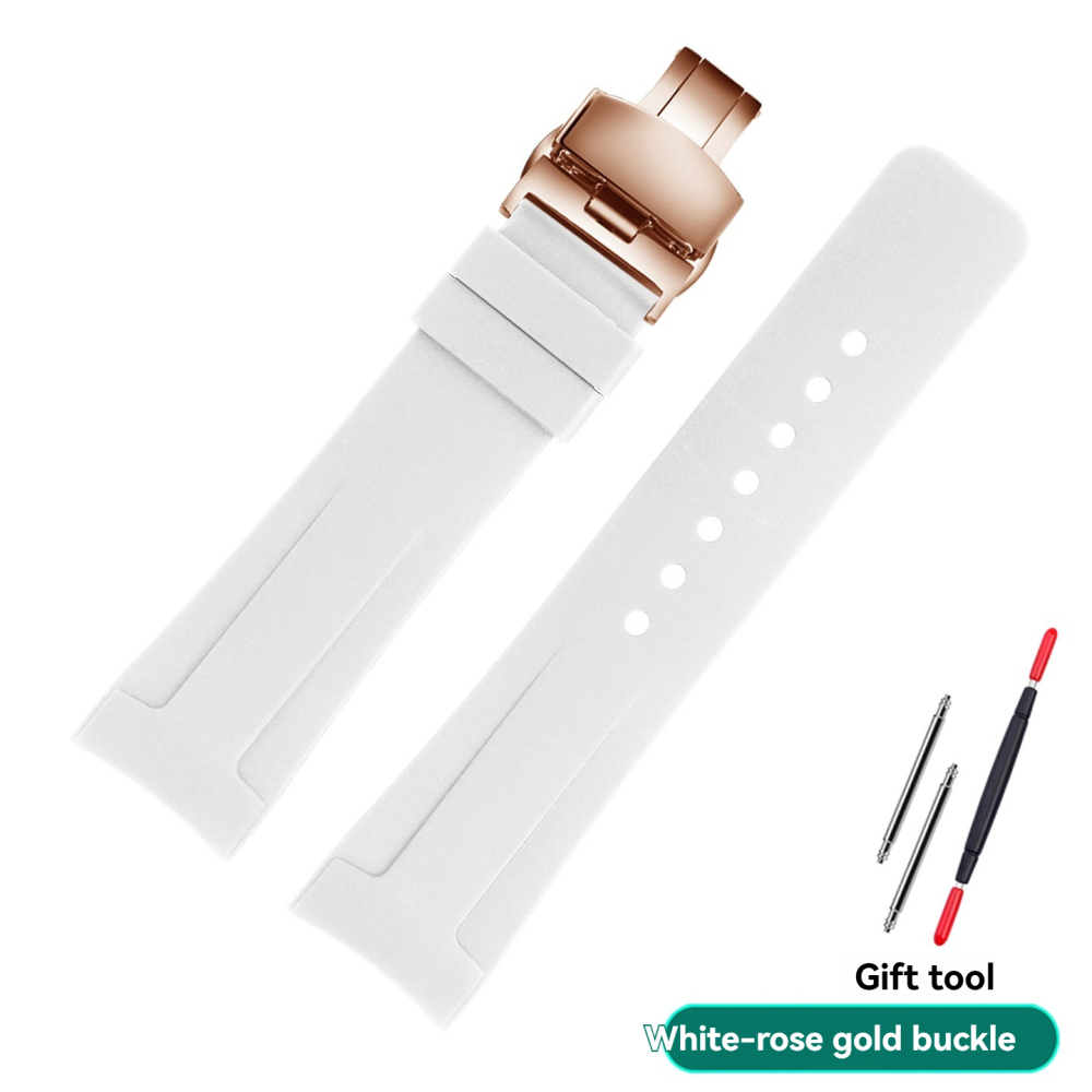 20mm/23mm Curved End Silicone Watch Band for Gucci Dive YA136204