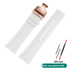 White - Rose Gold Butterfly Buckle