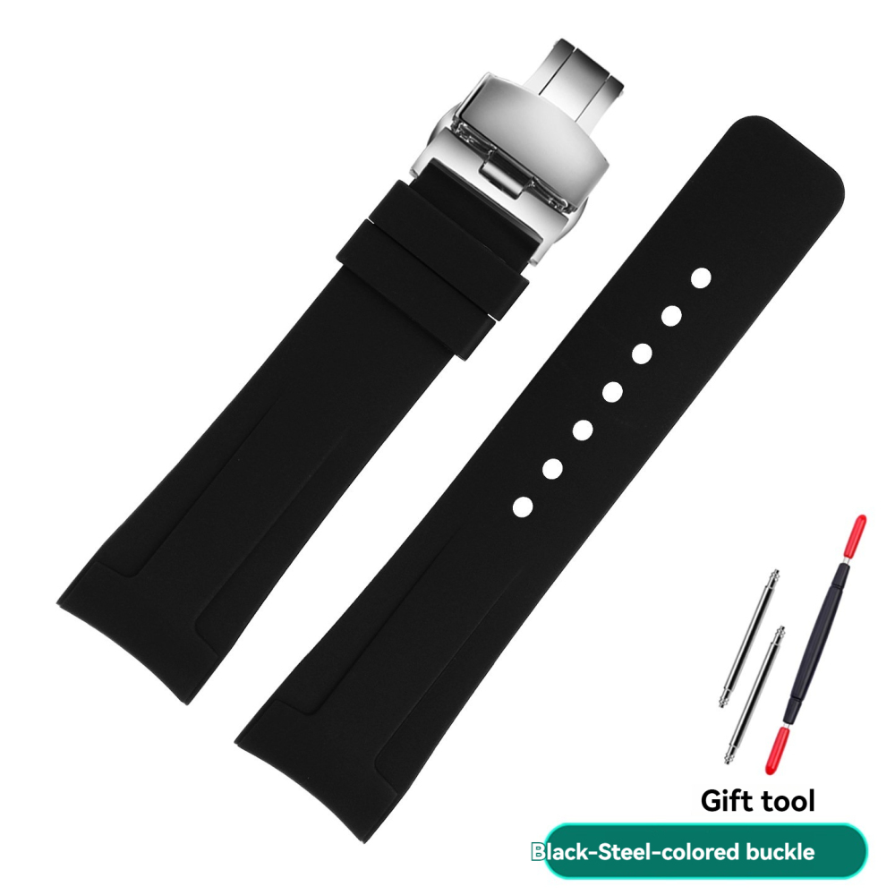 20mm/23mm Curved End Silicone Watch Band for Gucci Dive YA136204