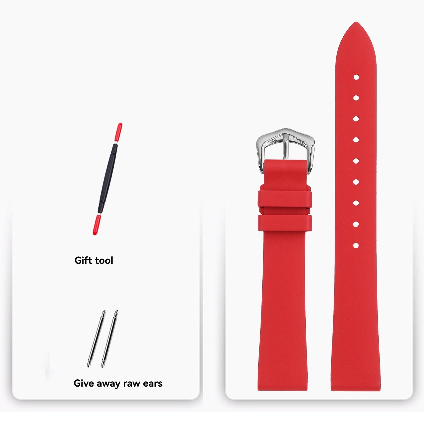 Waterproof FKM Rubber Watch Band for Cartier Tank / Calibre / London / Solo / Clé / Must