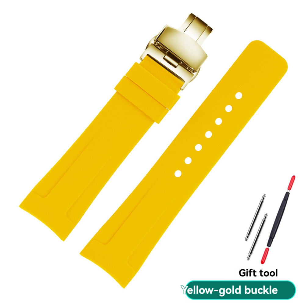 20mm/23mm Curved End Silicone Watch Band for Gucci Dive YA136204