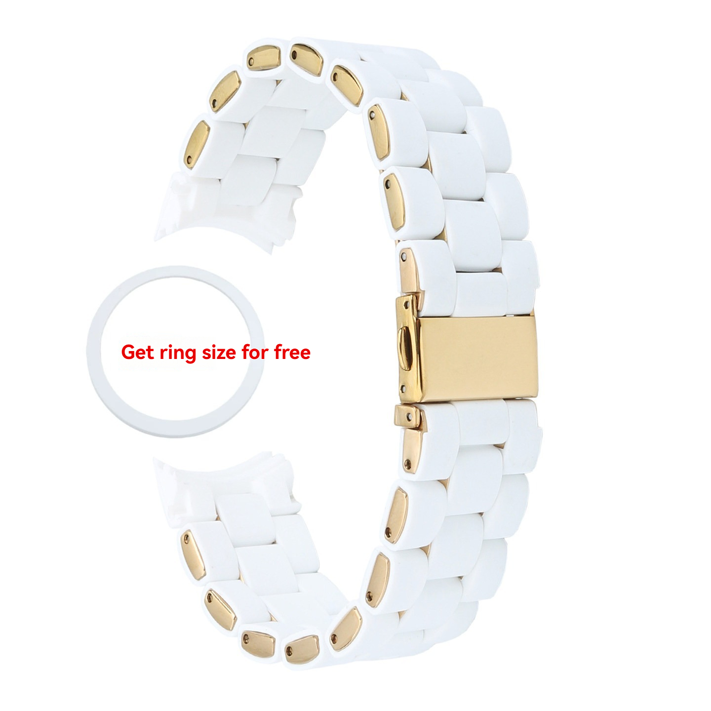 20mm Curved End Stainless Steel & Rubber Watch Band for Michael Kors 5159/5154