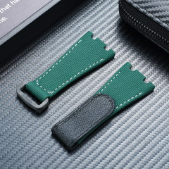 Green With White Stitching