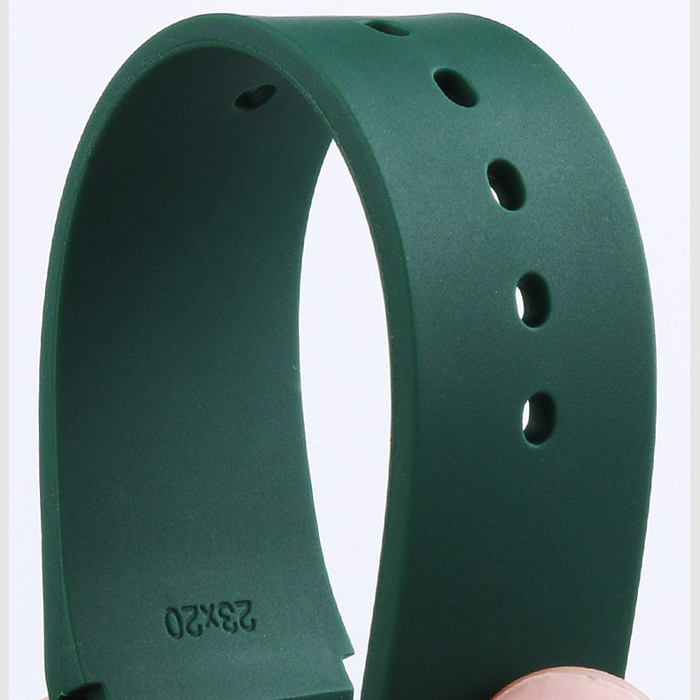 20mm/23mm Curved End Silicone Watch Band for Gucci Dive YA136204