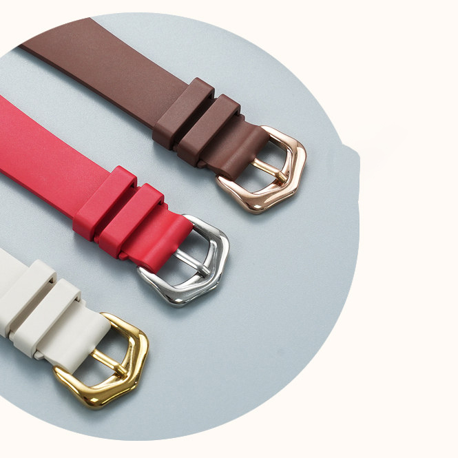 Waterproof FKM Rubber Watch Band for Cartier Tank / Calibre / London / Solo / Clé / Must