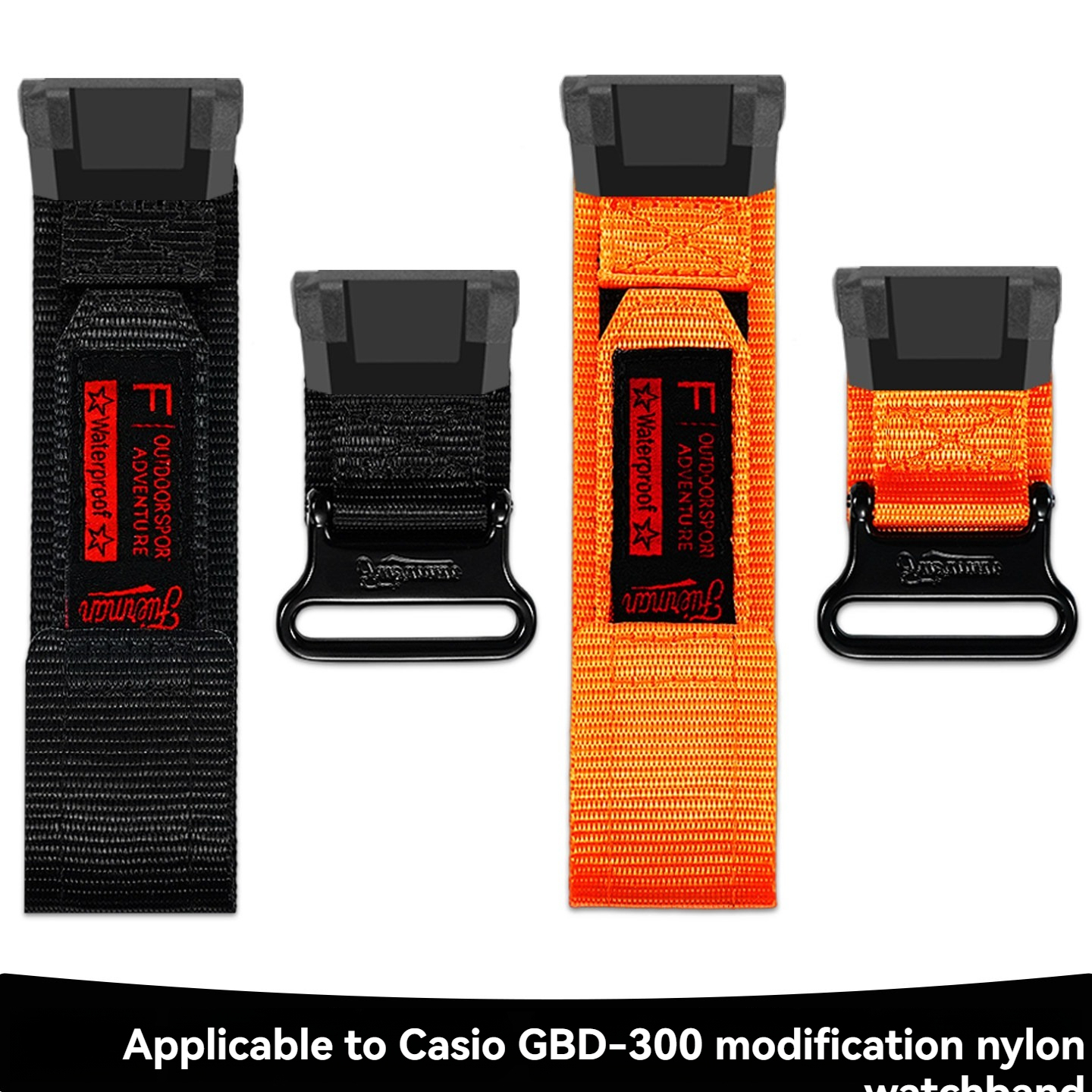Hook & Loop Nylon Watch Band for Casio GBD-300 G-SHOCK