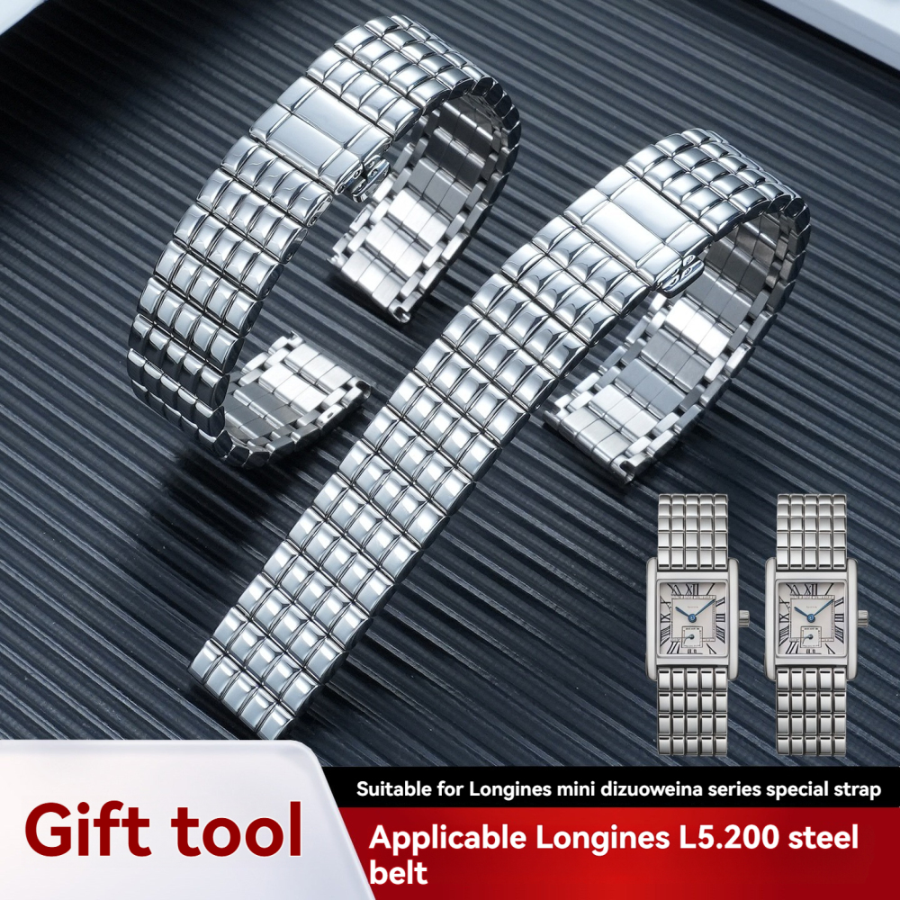 16mm Solid Stainless Steel Watch Band for Longines Mini DolceVita