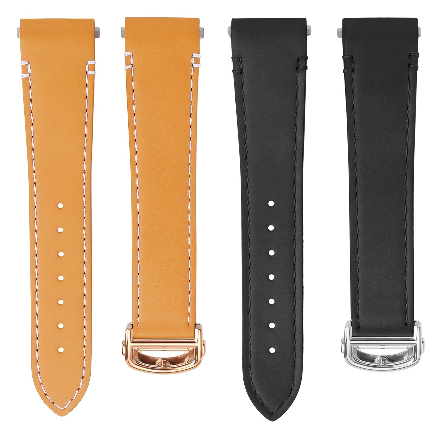 QuickSwitch Compatible Crocodile Pattern Leather Watch Band for Cartier Santos WSSA0009