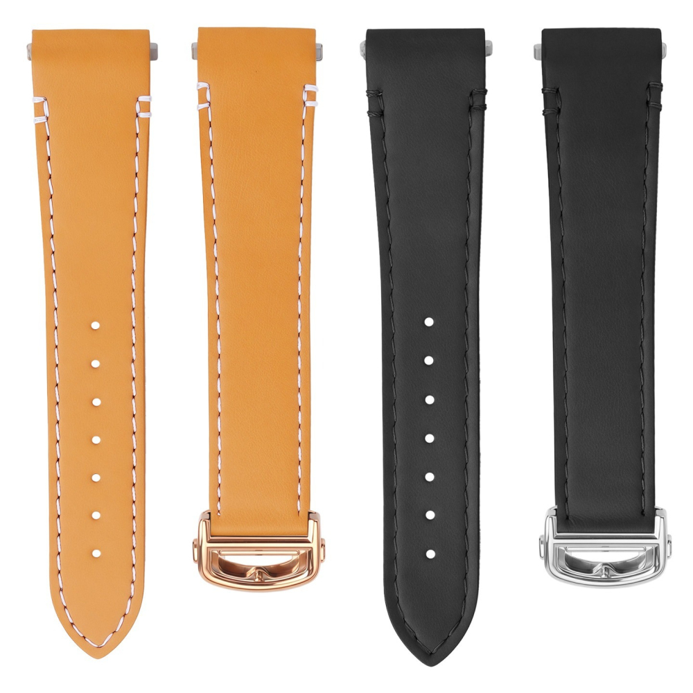 QuickSwitch Compatible Crocodile Pattern Leather Watch Band for Cartier Santos WSSA0009