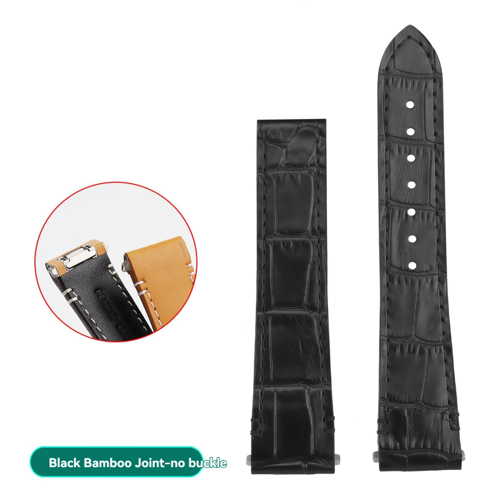 QuickSwitch Compatible Crocodile Pattern Leather Watch Band for Cartier Santos WSSA0009