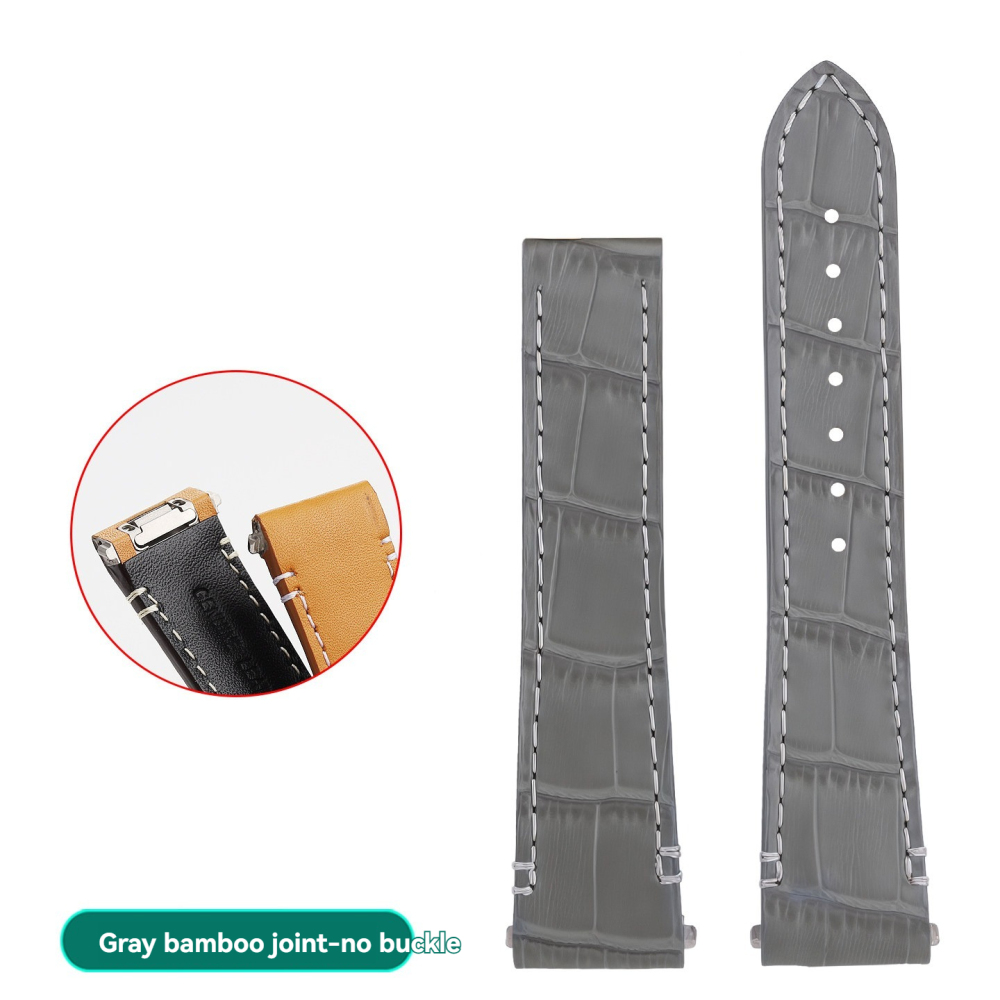 QuickSwitch Compatible Crocodile Pattern Leather Watch Band for Cartier Santos WSSA0009