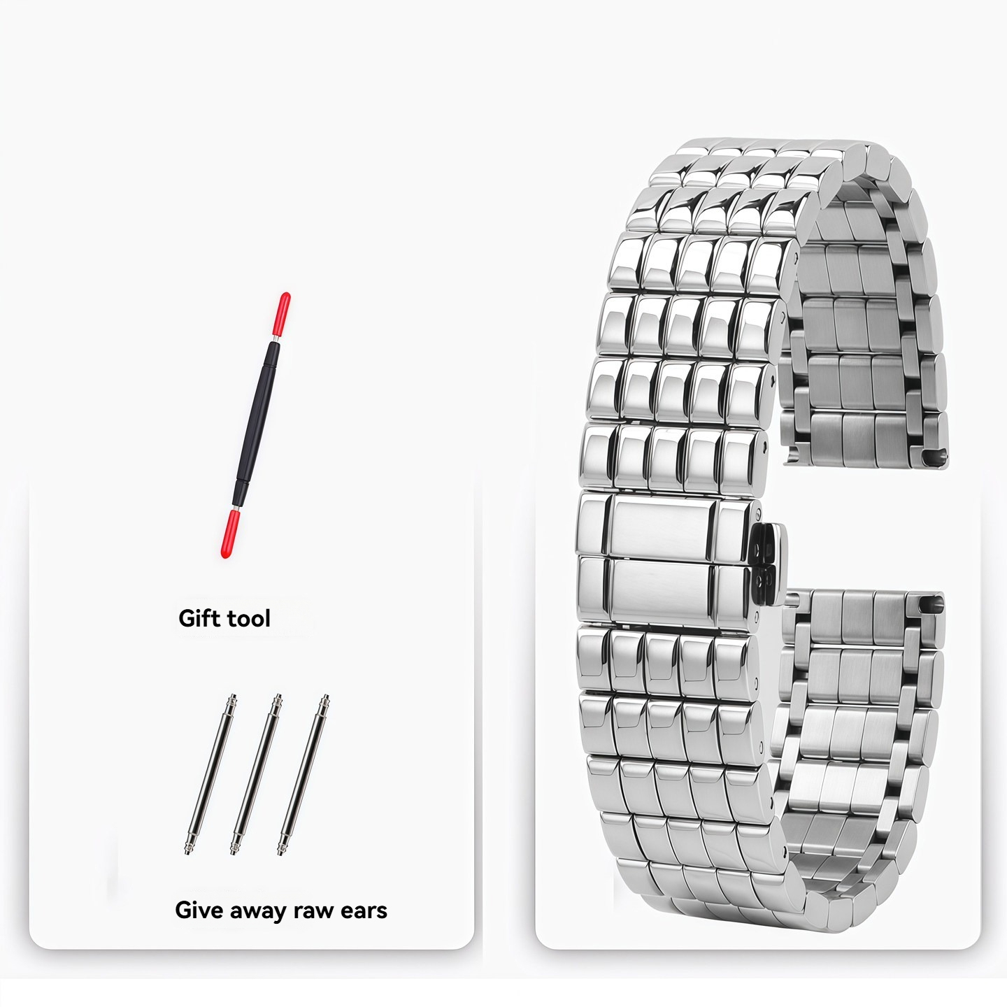 16mm Solid Stainless Steel Watch Band for Longines Mini DolceVita