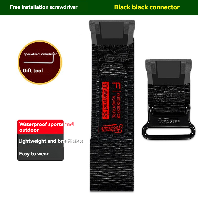 Hook & Loop Nylon Watch Band for Casio GBD-300 G-SHOCK