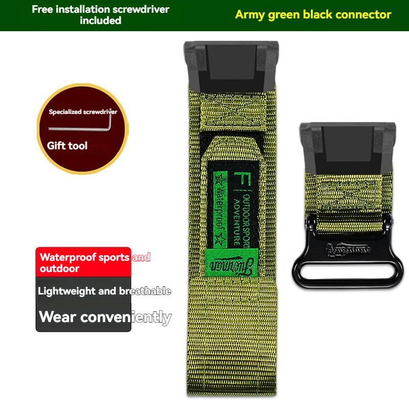 Hook & Loop Nylon Watch Band for Casio GBD-300 G-SHOCK