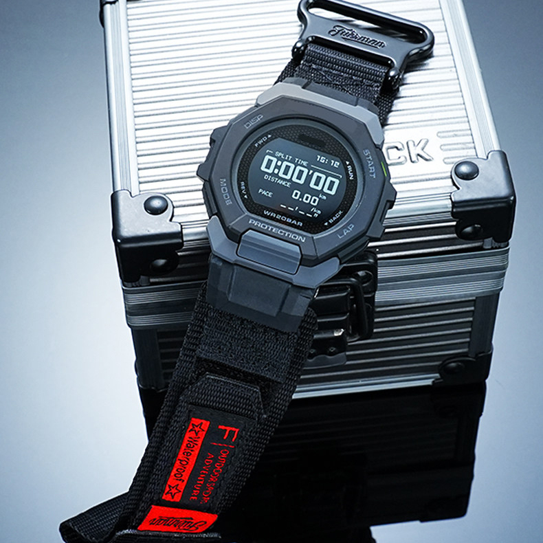 Hook & Loop Nylon Watch Band for Casio GBD-300 G-SHOCK