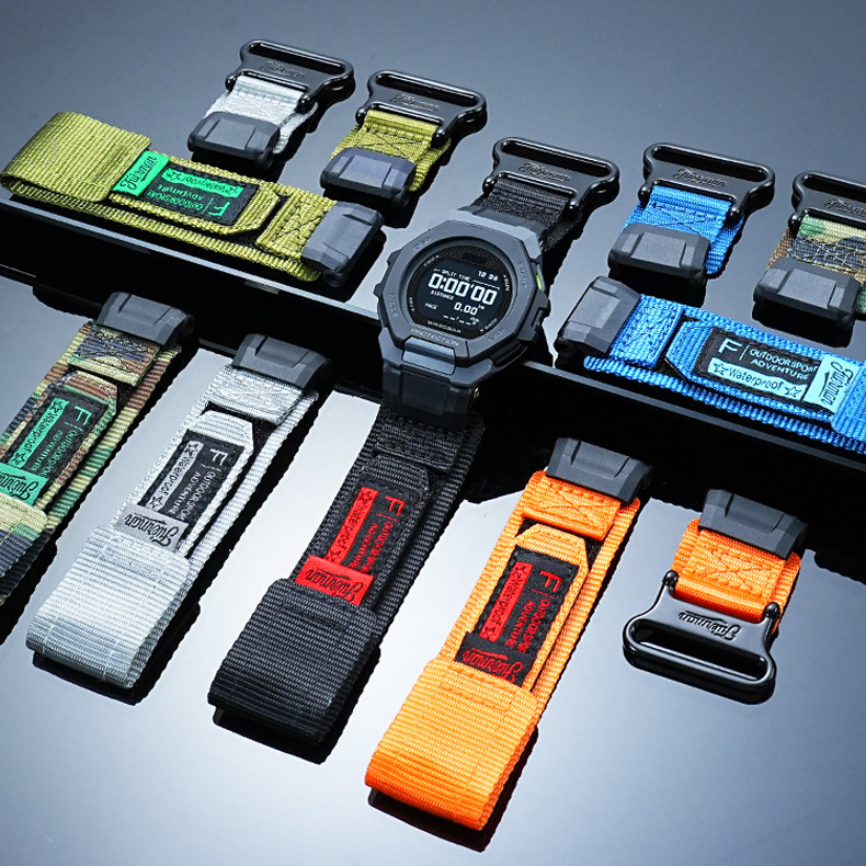 Hook & Loop Nylon Watch Band for Casio GBD-300 G-SHOCK