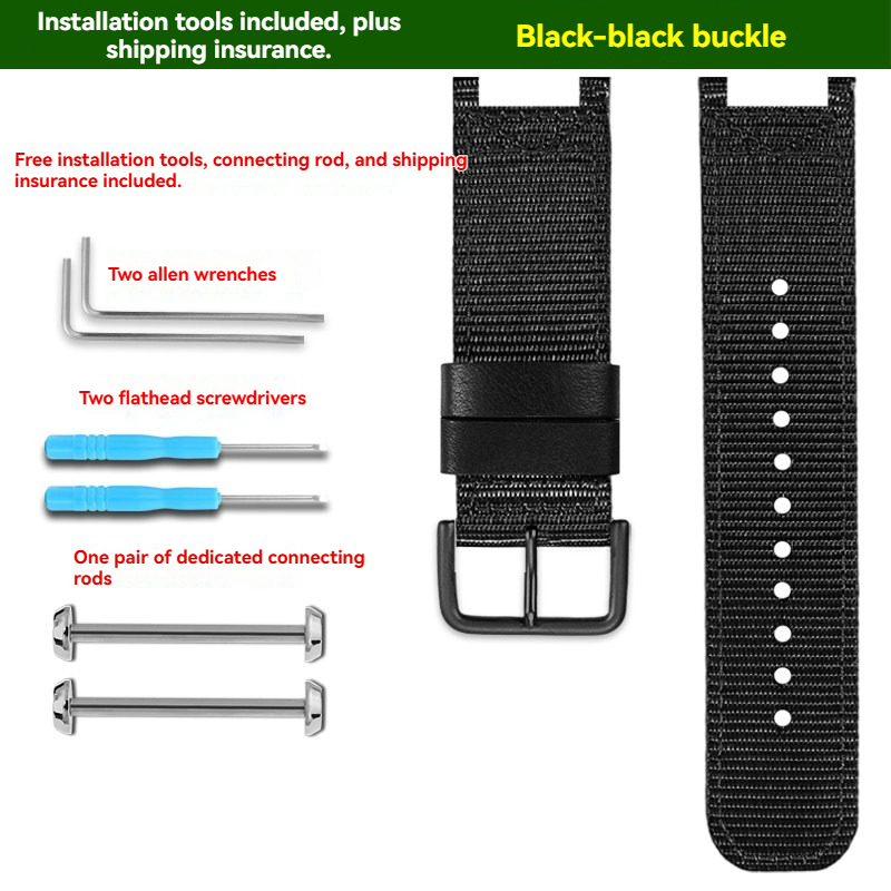 Nylon Canvas Watch Band for Casio PRO TREK PRX-8000 / PRX-8001YT