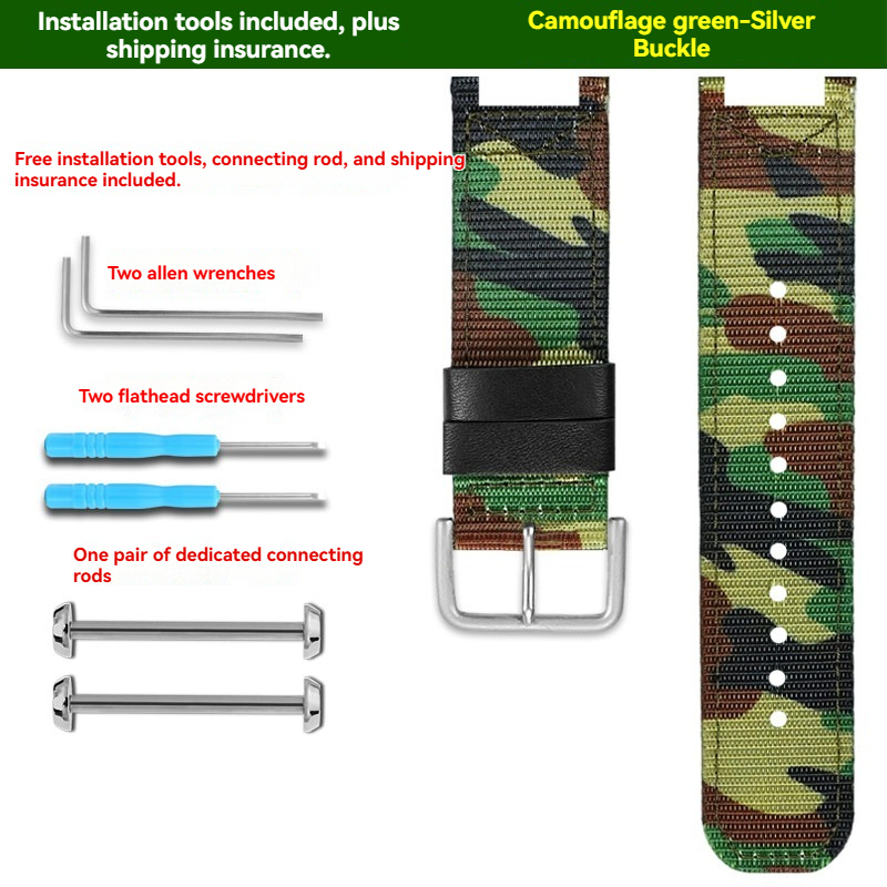 Nylon Canvas Watch Band for Casio PRO TREK PRX-8000 / PRX-8001YT