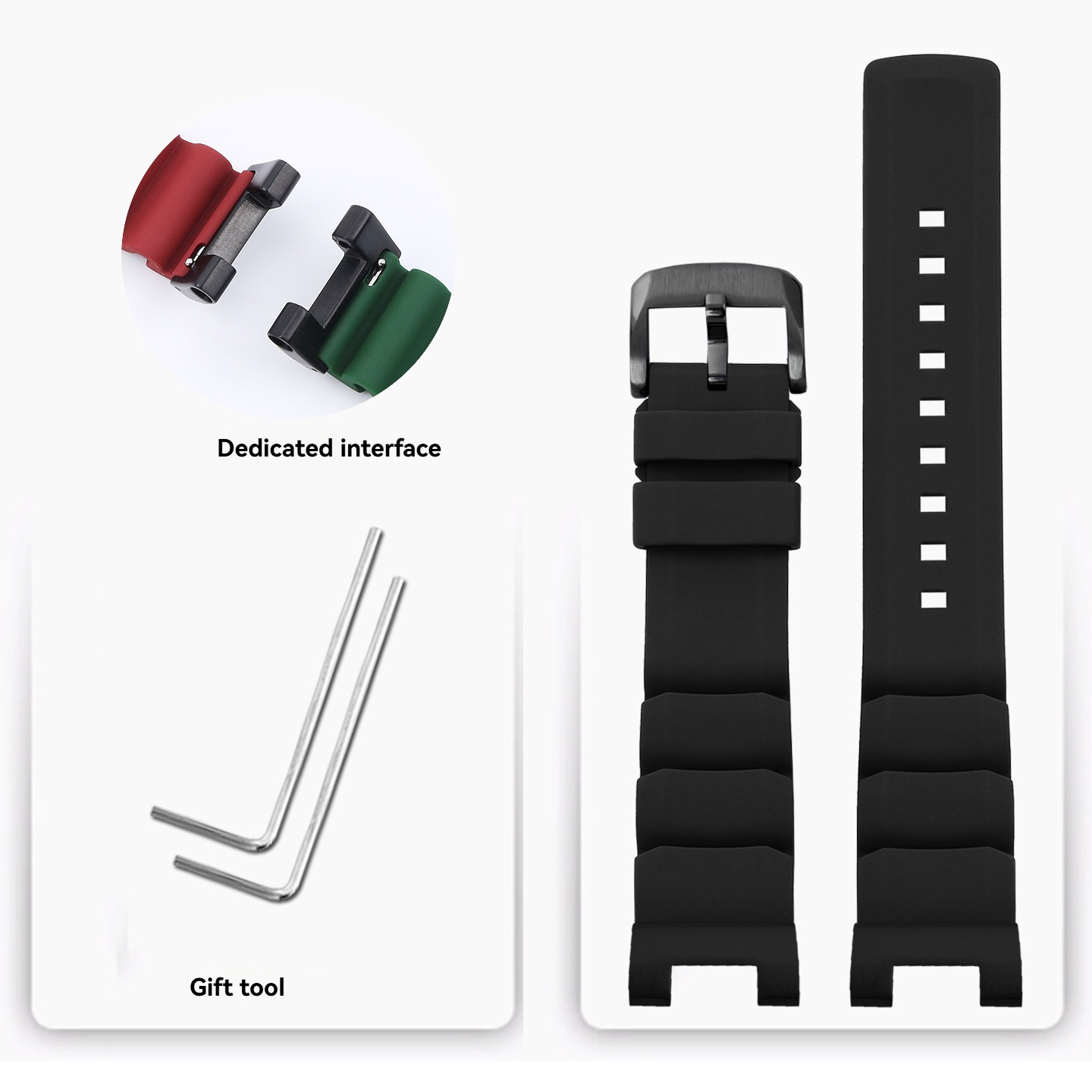 Silicone Resin Watch Band for Casio G-STEEL GST-W300G / GST-S130 / GST-B100
