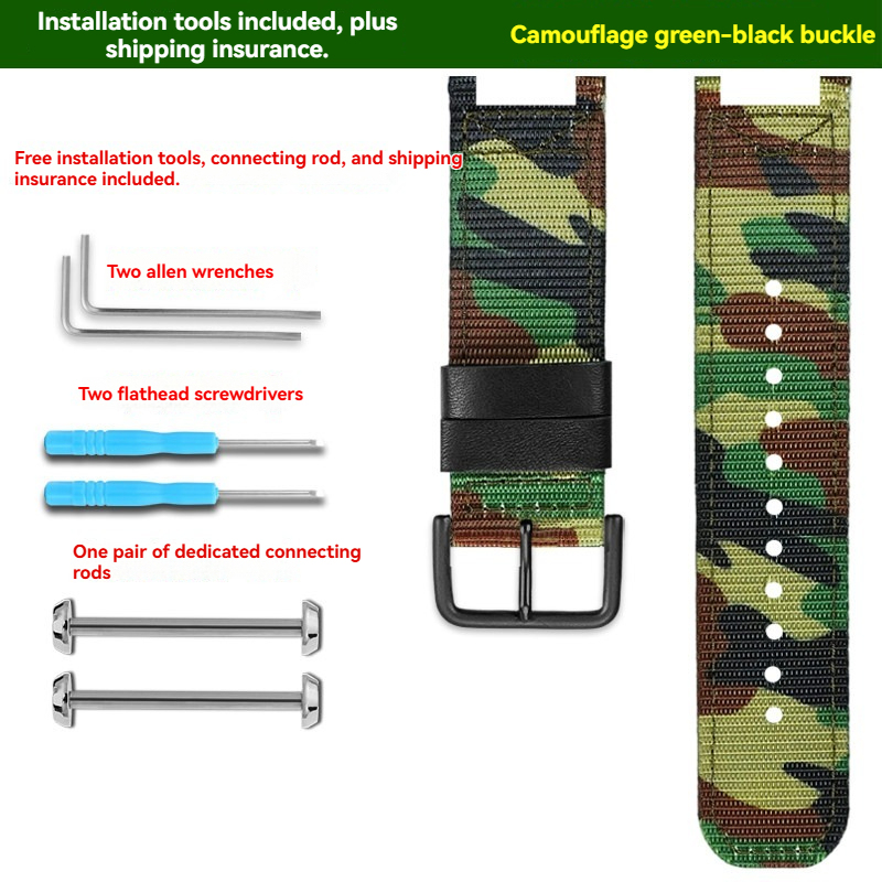 Nylon Canvas Watch Band for Casio PRO TREK PRX-8000 / PRX-8001YT