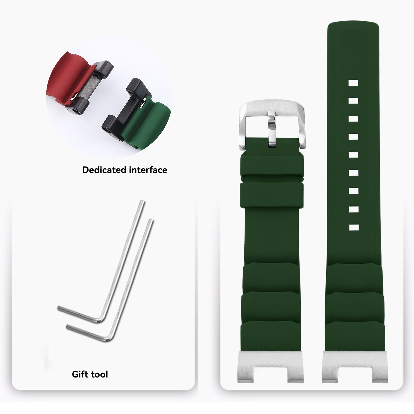 Silicone Resin Watch Band for Casio G-STEEL GST-W300G / GST-S130 / GST-B100