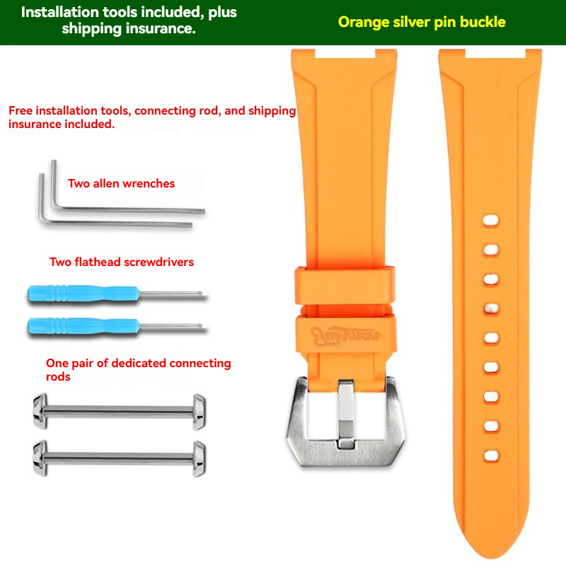 FKM Rubber Watch Band for Casio PRO TREK PRX-8000T