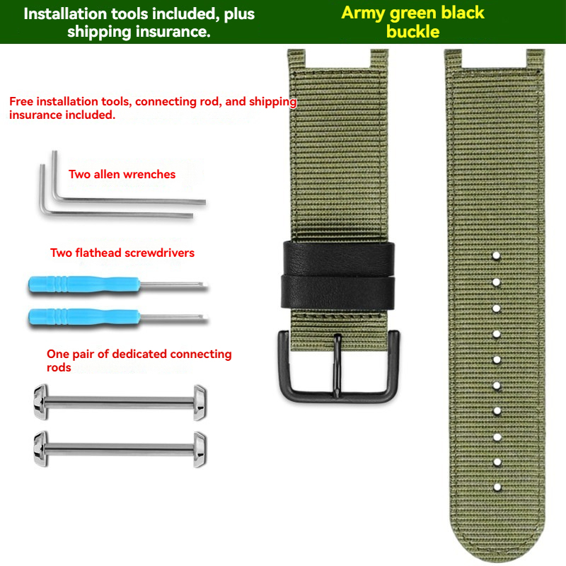 Nylon Canvas Watch Band for Casio PRO TREK PRX-8000 / PRX-8001YT