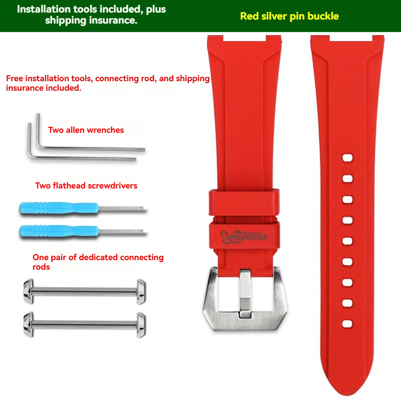 FKM Rubber Watch Band for Casio PRO TREK PRX-8000T