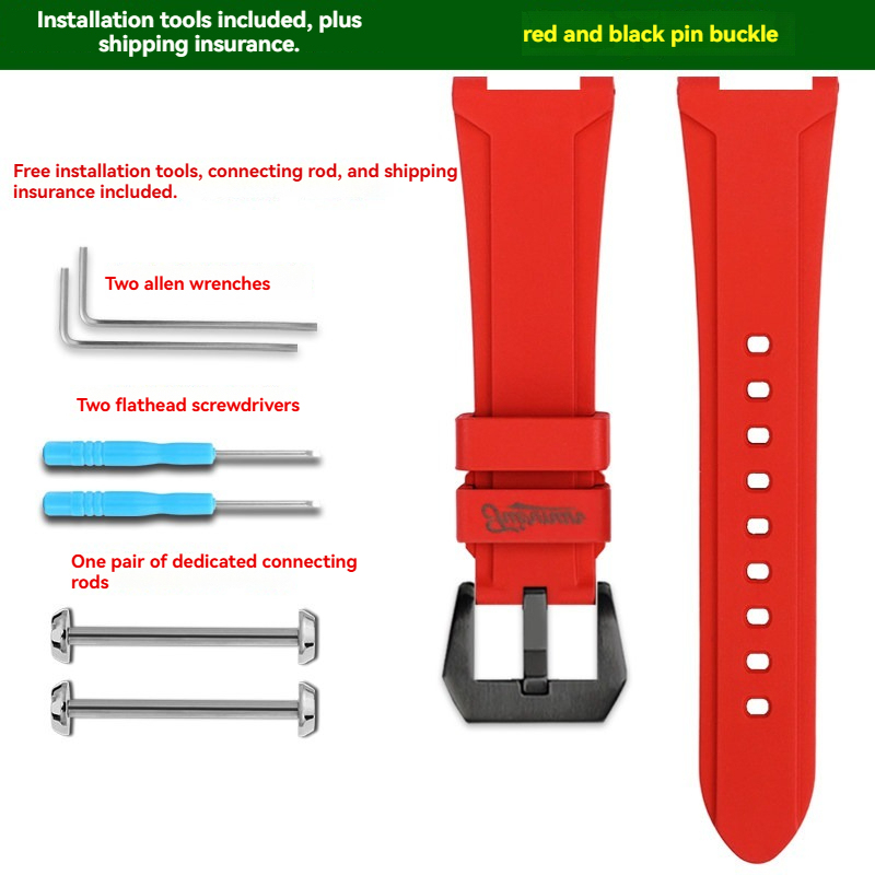 FKM Rubber Watch Band for Casio PRO TREK PRX-8000T