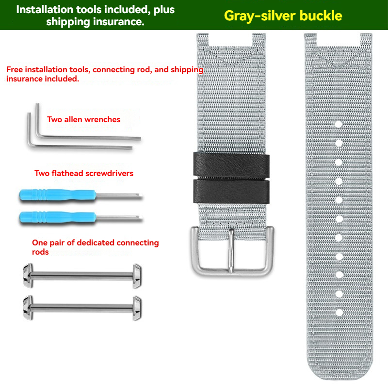 Nylon Canvas Watch Band for Casio PRO TREK PRX-8000 / PRX-8001YT