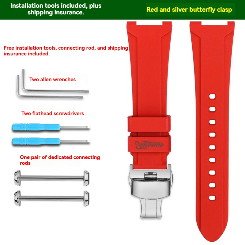 FKM Rubber Watch Band for Casio PRO TREK PRX-8000T