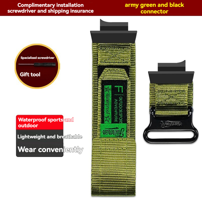 Hook & Loop Nylon Watch Band for Casio GWF-1000 Frogman 5th Gen