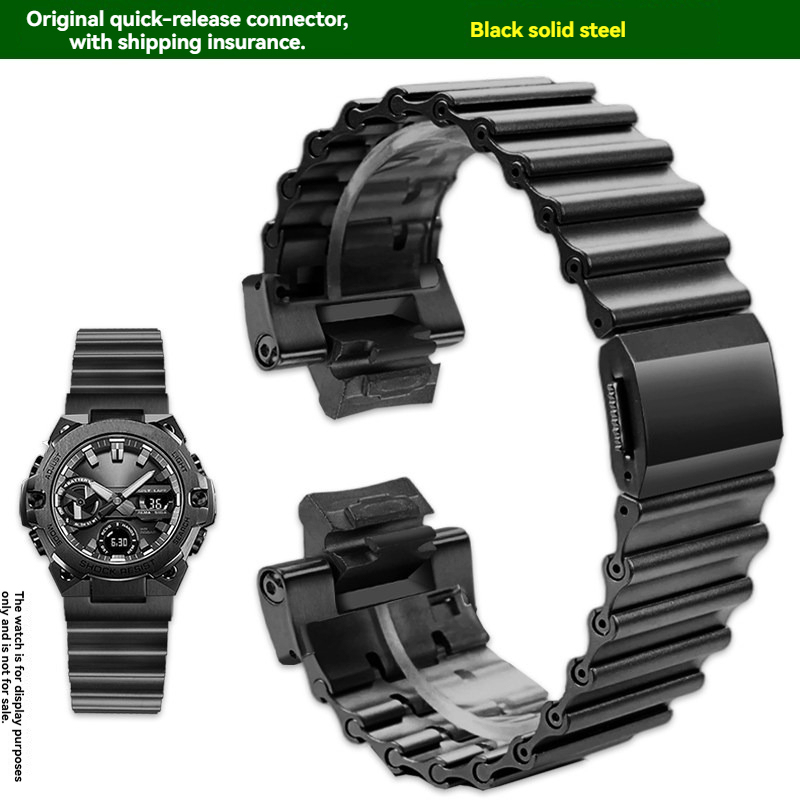 Quick Release Stainless Steel Watch Band for Casio G-STEEL GST-B400