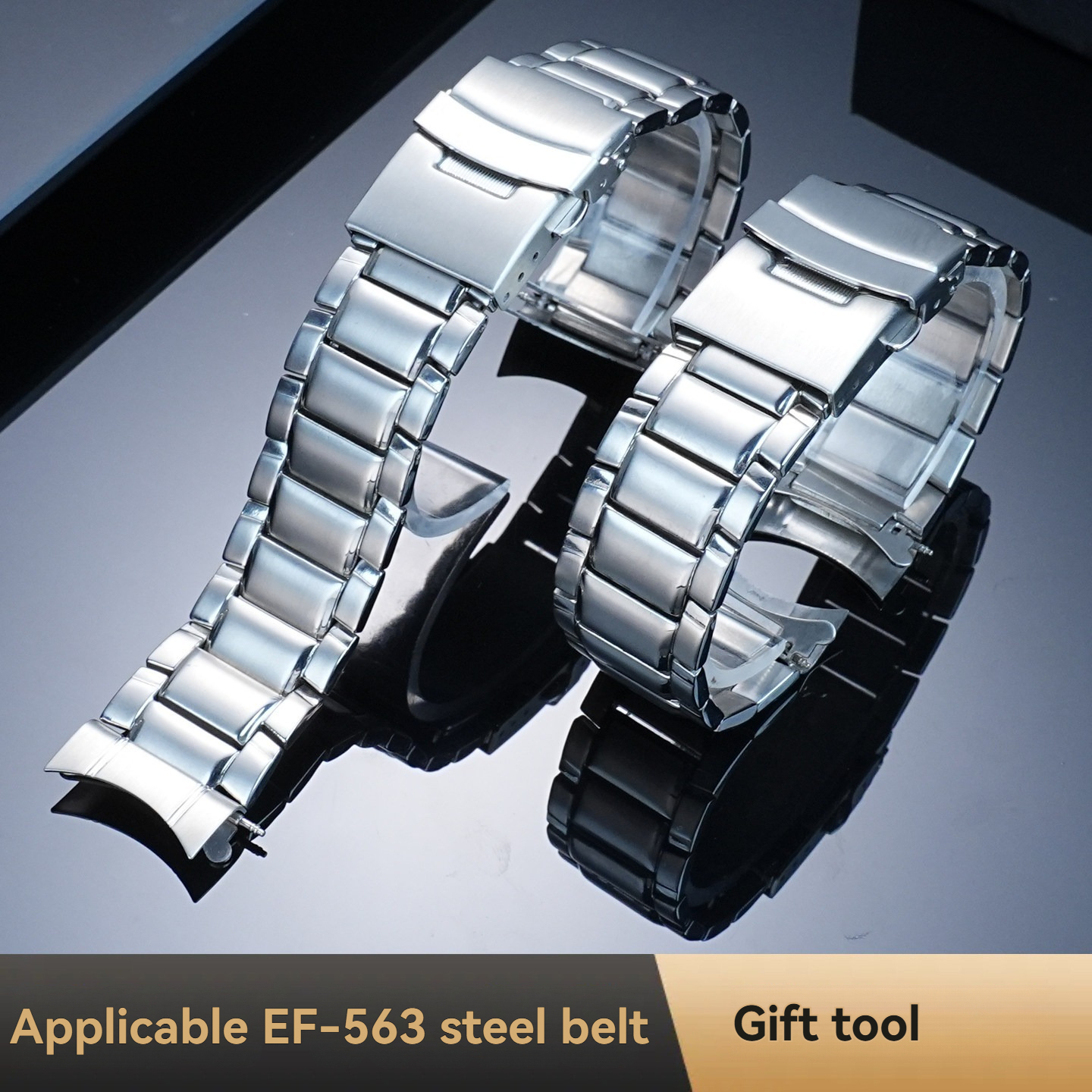 22mm Solid Stainless Steel Watch Band for Casio EDIFICE EF-563